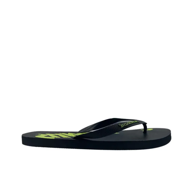 KANTANZHE Quiet Odor Resistant Abrasion Resistant Flip Flops Unisex Black-1