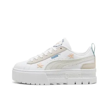 PUMA Maze Anti Slip Wear Resistant Low Top Skateboard Shoes Women's White