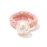 Bowknot Pearl Hair Tie[Pink]