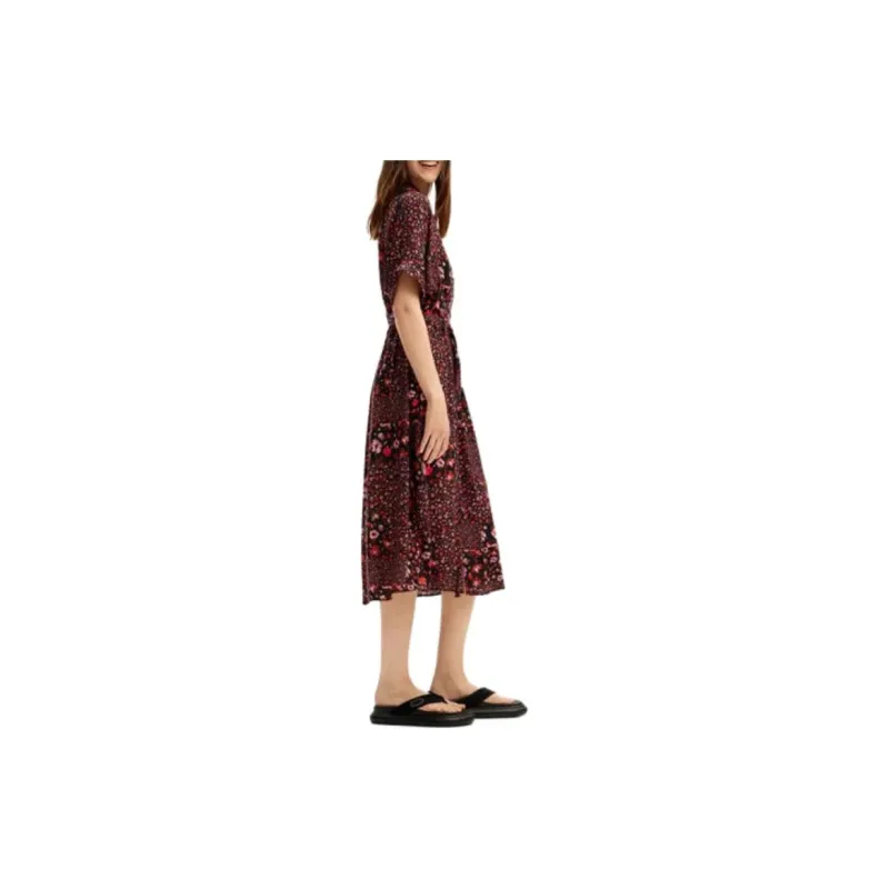 Desigual Short Sleeved Dress Women's Red-3
