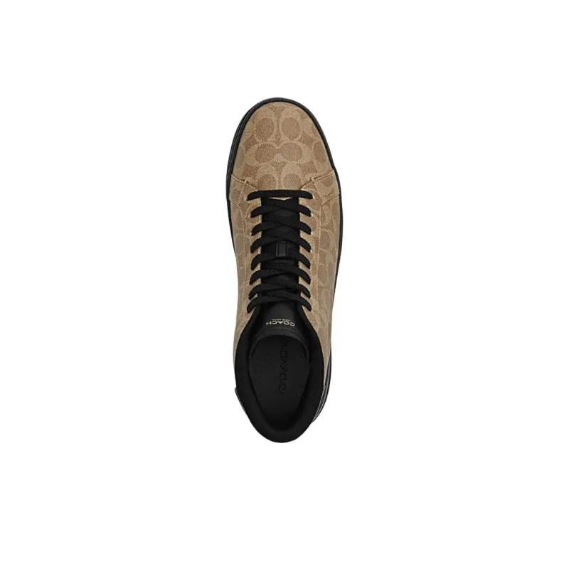 COACH Highline High Top Skateboard Shoes Men's Khaki-3