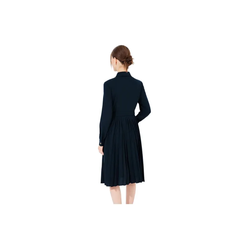 Hush Puppies Long Sleeved Dresses Women's Dark Blue-1