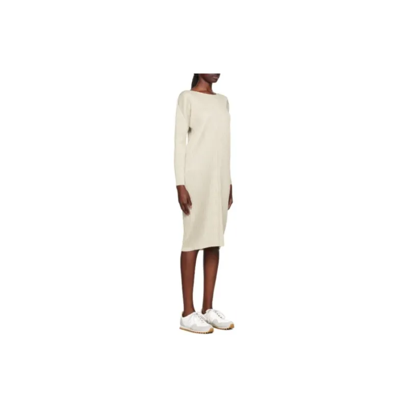 PLEATS PLEASE ISSEY MIYAKE Long-Sleeved Dresses Women's White-3