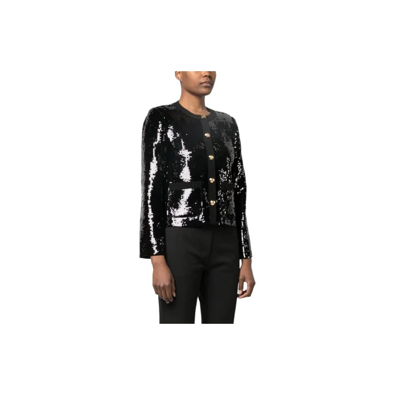 NILI LOTAN Sequin-embellished Buttoned-up Jacket-3