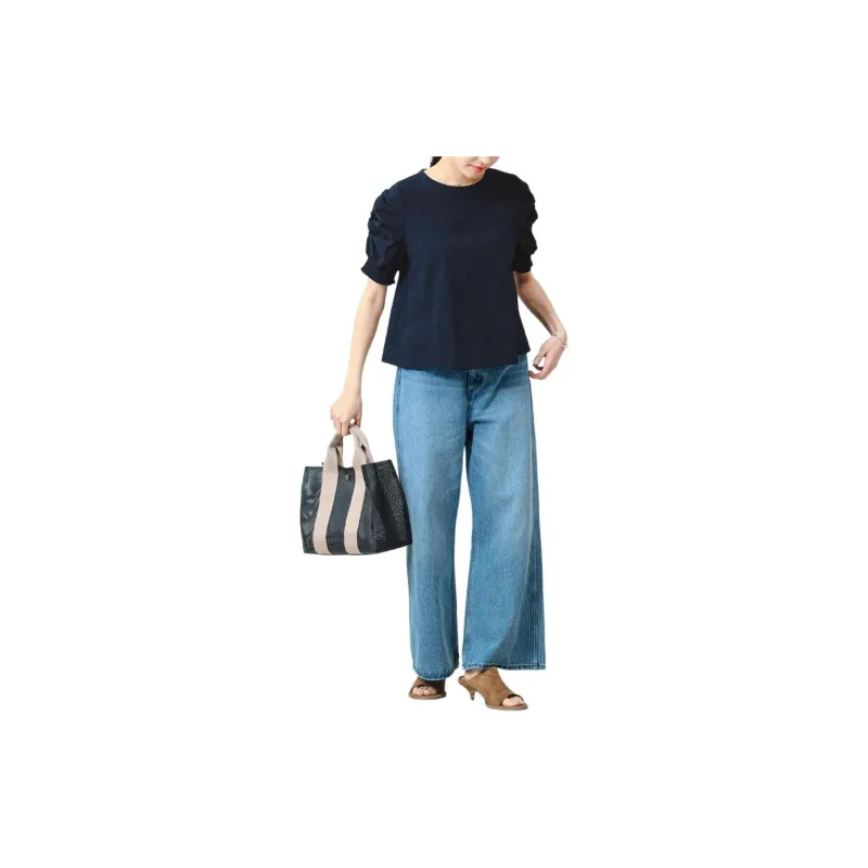 Beams Shirt Women's Marine Blue-3