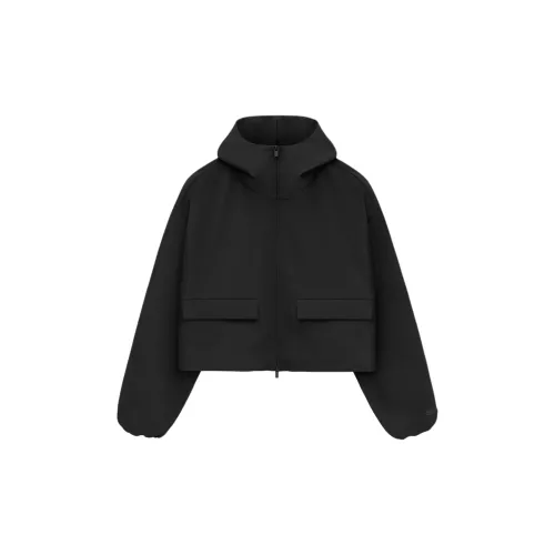 Fear Of God Essentials Fall24 BACK TO SCHOOL Series Trench Coats Women's Obsidian Black/BLACK