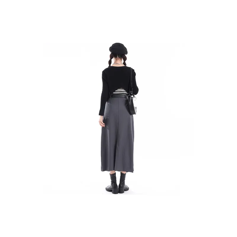 ZVJH Casual Long Skirts Women's-5