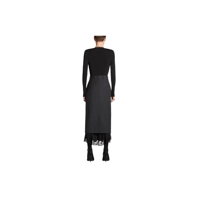 Balenciaga Lingerie Skirt 'Anthracite/Black'-1