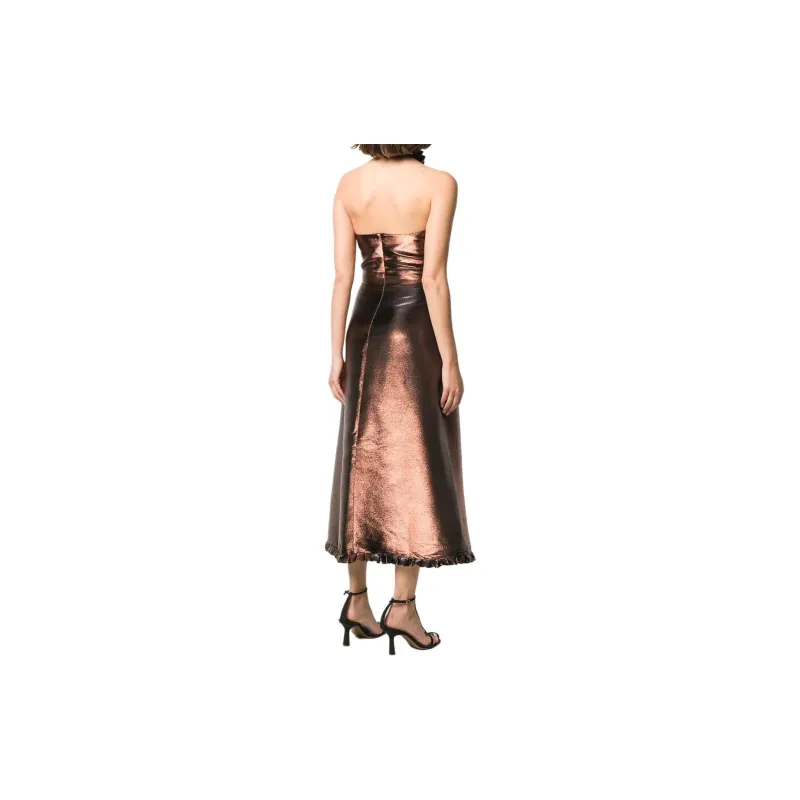 TEMPERLEY LONDON Metallic Ruffle Gown-1