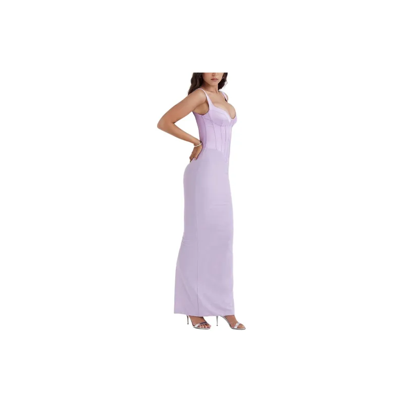 HOUSE OF CB BREEZE Slip Dresses Women's Lilac/Purple-5