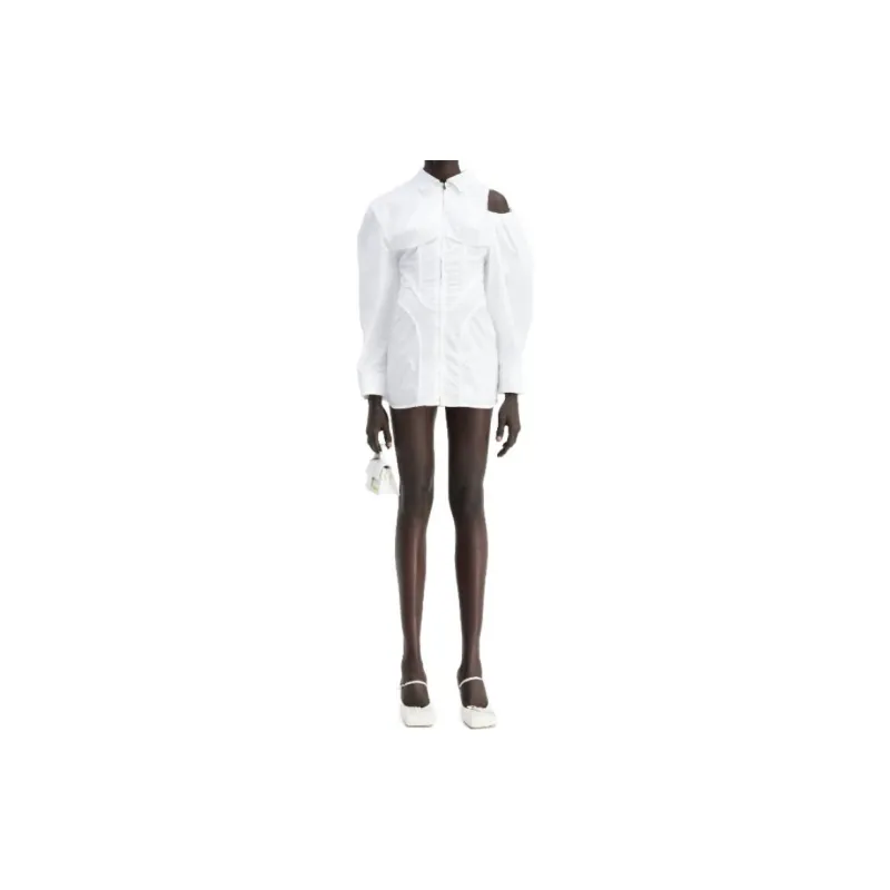 Jacquemus Long Sleeved Dresses Women's White-1