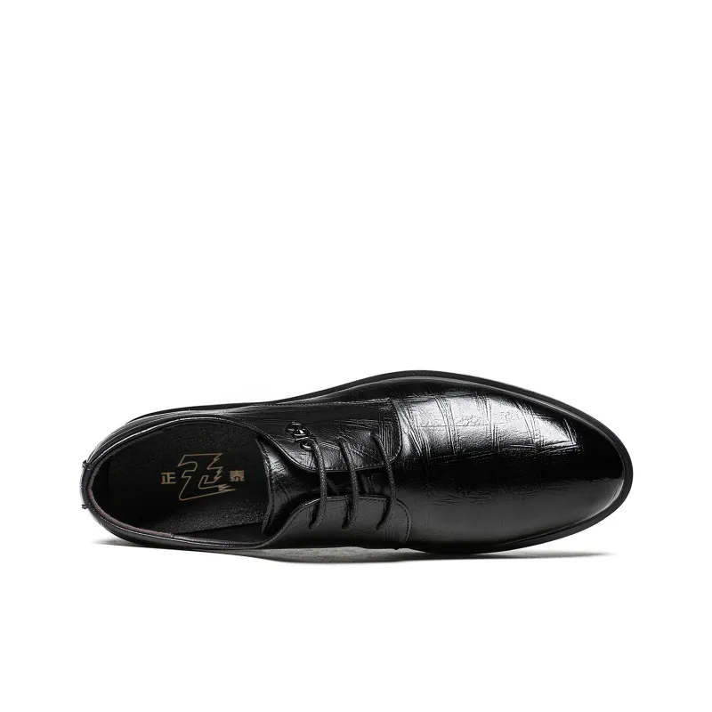 CHINT Dress Shoes Men Low Top Black-3
