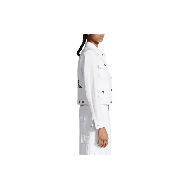 DIOR SS24 Denim Jacket Women's White-4