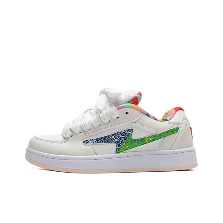 WJA Anti Slip Wear Resistant Lightweight Breathable Low Top Skateboard Shoes Women's Cashew Nut Color-0