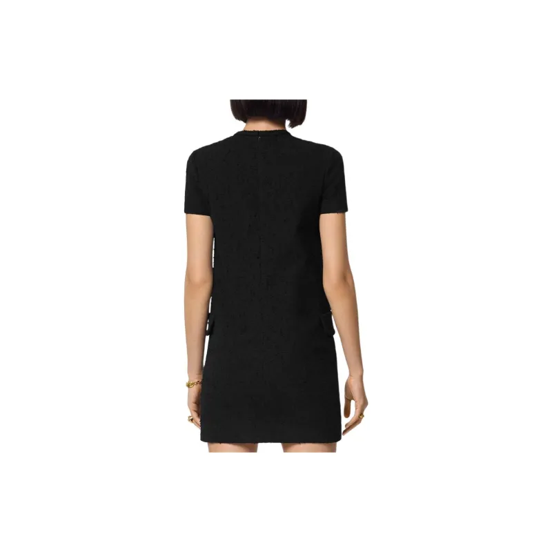 VERSACE Tweed Shift Mini Dress-2