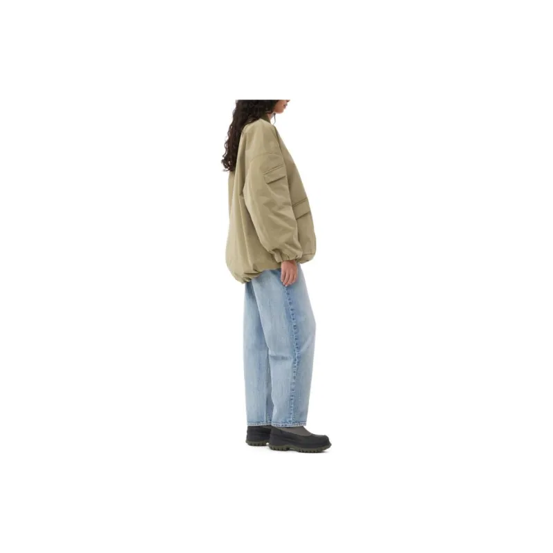 GANNI Oversized Multiple pocket Bomber Jacket-4