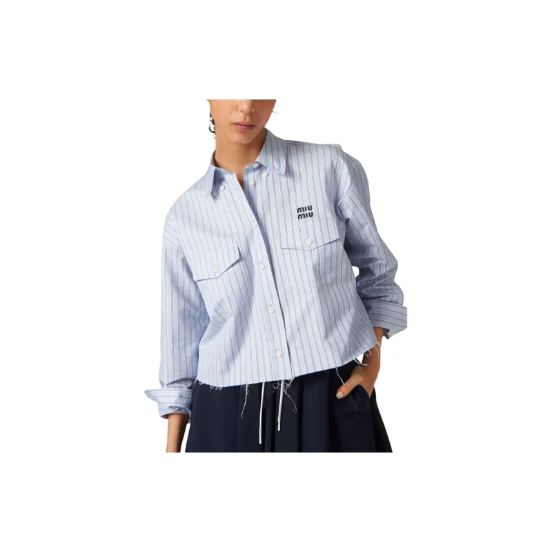 MIU MIU Striped Cotton Shirt-1