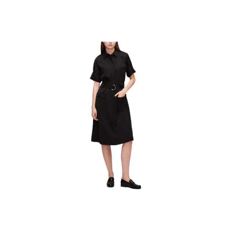 Tommy Hilfiger SMD AF FLUID UTLTY MIDI SS DRE Short Sleeved Dresses Women's Black-2
