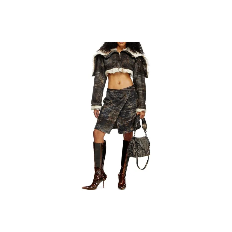 DIESEL Jacquard Cropped Jacket-1