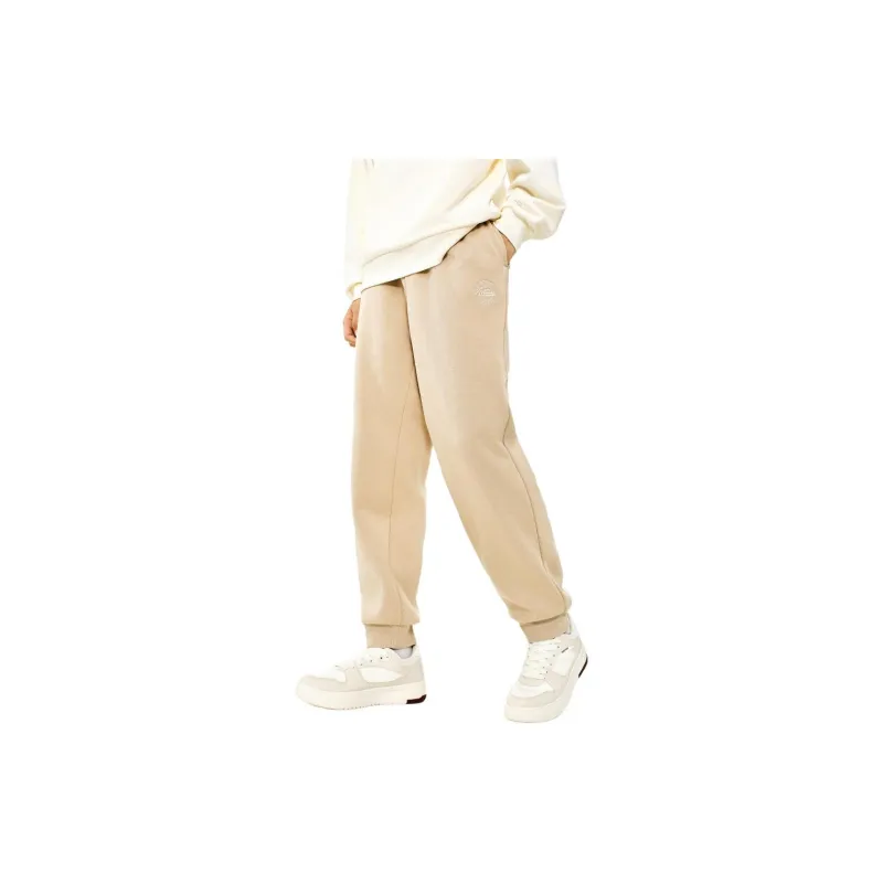 Anta Life Collection Knitted Sports Pants Men's Light Taupe Gray-1