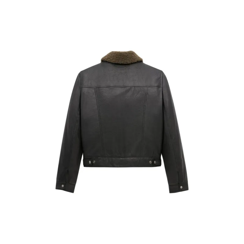 SAINT LAURENT Buttoned Long-Sleeved Short Jacket-3