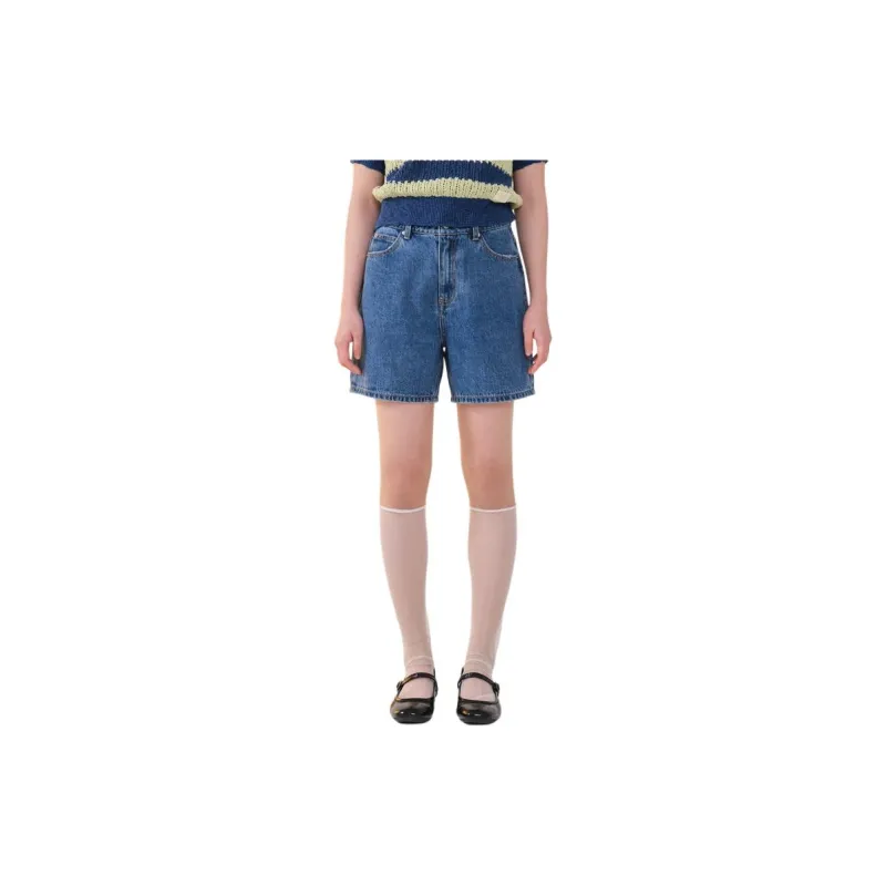 COVERNAT SS24 Denim Shorts Women's Blue-2