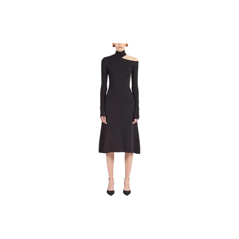Ferragamo Cut out Knitted Midi Dress-2