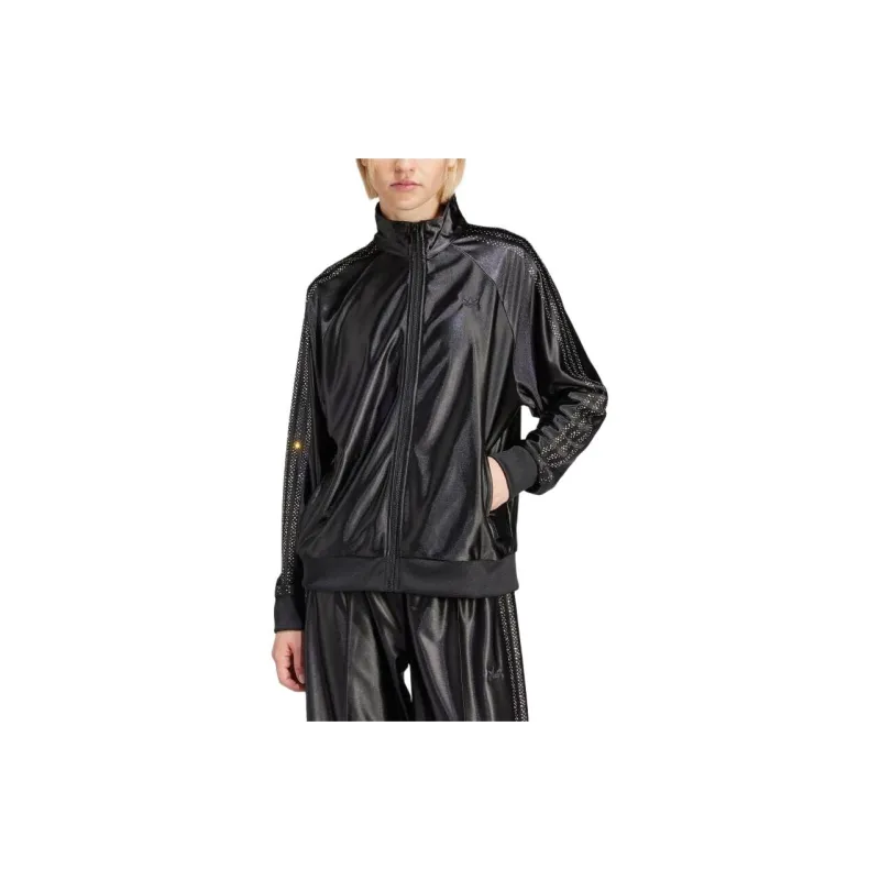 Adidas Originals Embed Three Stripes Track Top Jackets & Coats Women's Black-2