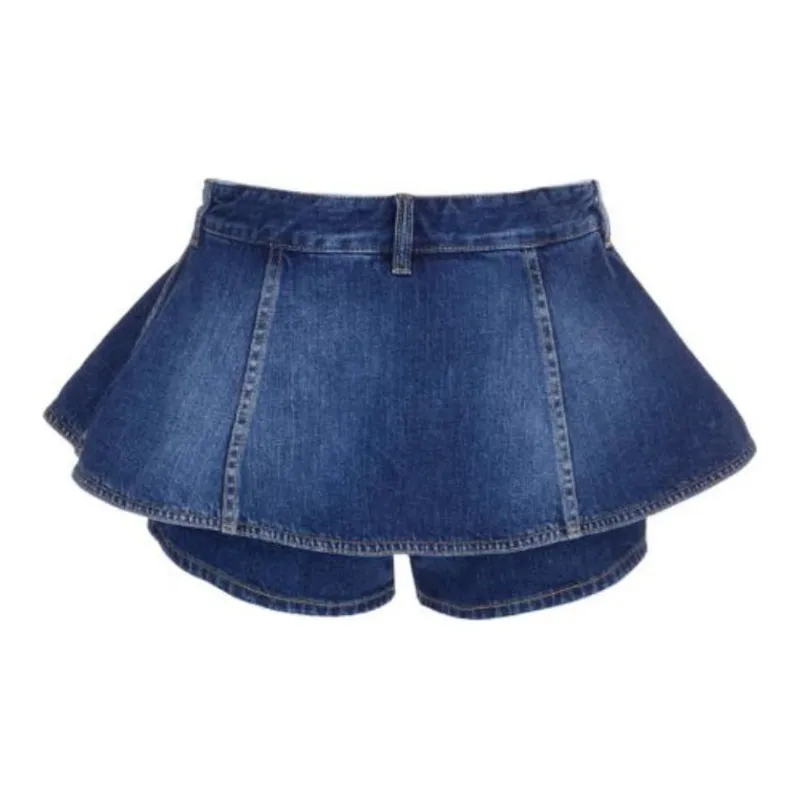 Givenchy Peplum layered Denim Shorts-1