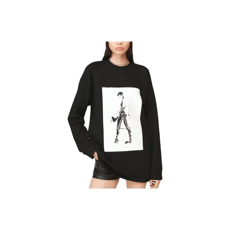 ZARA X STEVEN MEISEL Co-brand T-Shirts Women's Black-2
