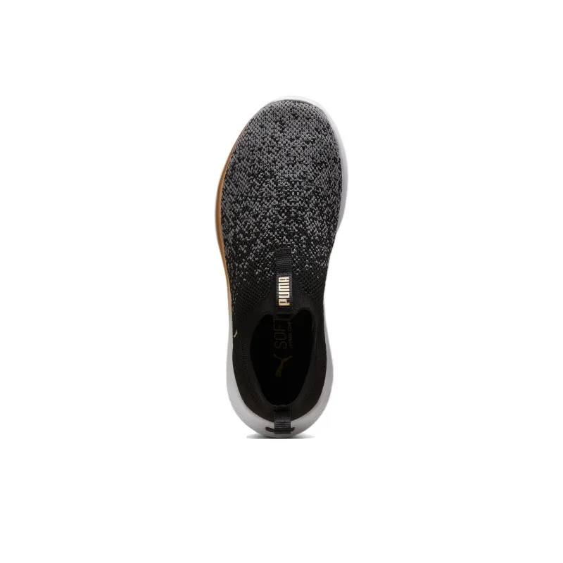 PUMA Cushioning And Breathable Low Top Running Shoes Women's Black Gray-3