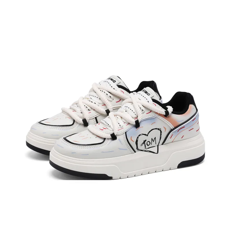 TALKING TOM Slip-Resistant Cushioning Wear-Resistant Low-Top Skateboard Shoes Unisex-7