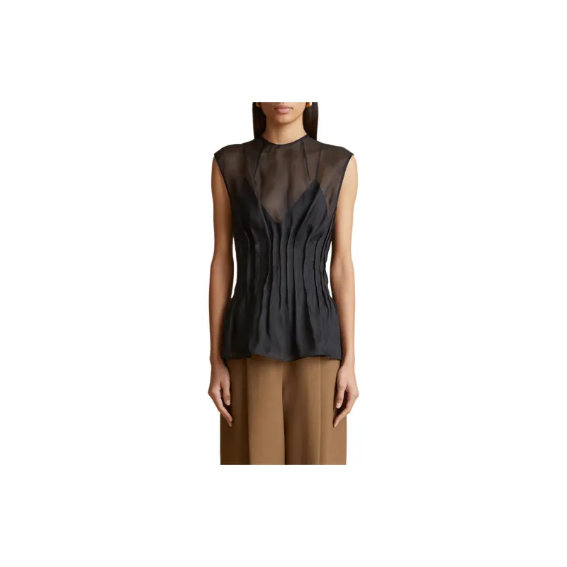 KHAITE Westin Top 'Black'-1