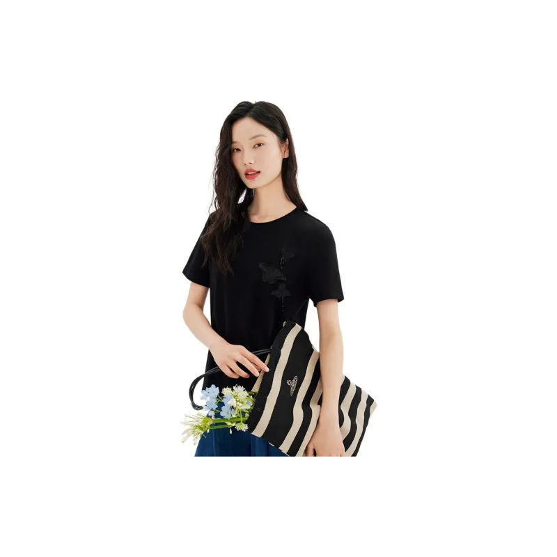 Fragment T Shirts Women's Black-1