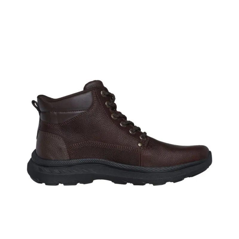 Skechers SKECHERS MENS USA Anti Slip Wear Resistant High Top Casual Shoes Men's Red Brown-1