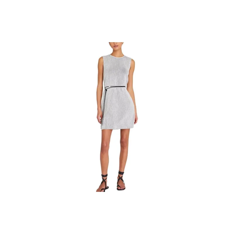 CLUB MONACO Sleeveless Dress Women's Black White Stripes-4