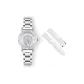 3A331 White Shell-Steel Band (Comes with Ice Transparent White Belt+BV Green Large Box)