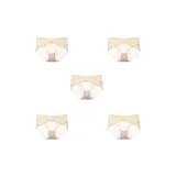 5 Pack (Off White+Beige+Beige+Beige+Beige)