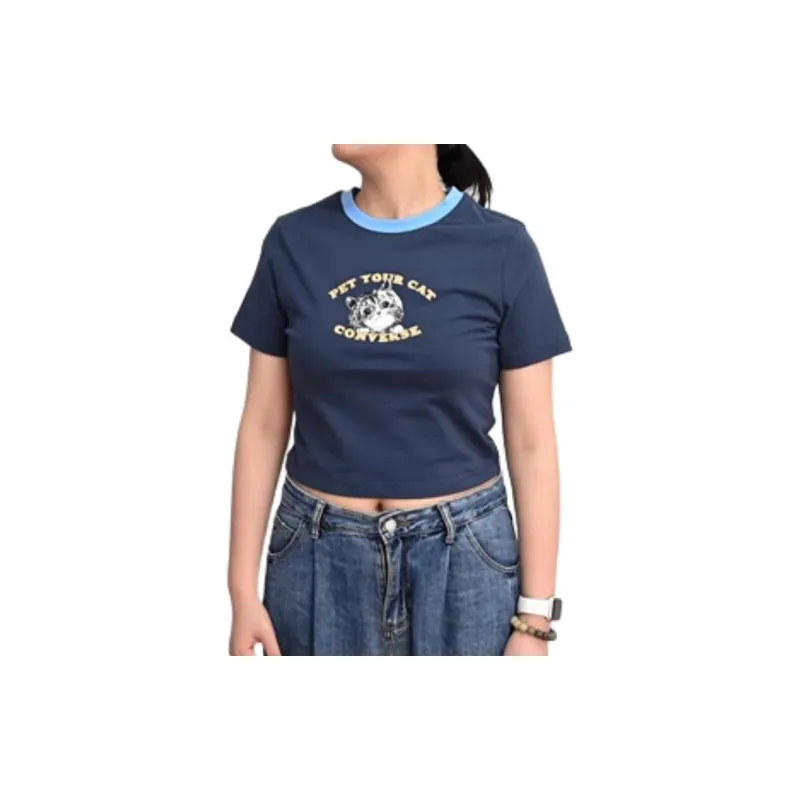 Converse Regular T Shirt Women's Blue-2