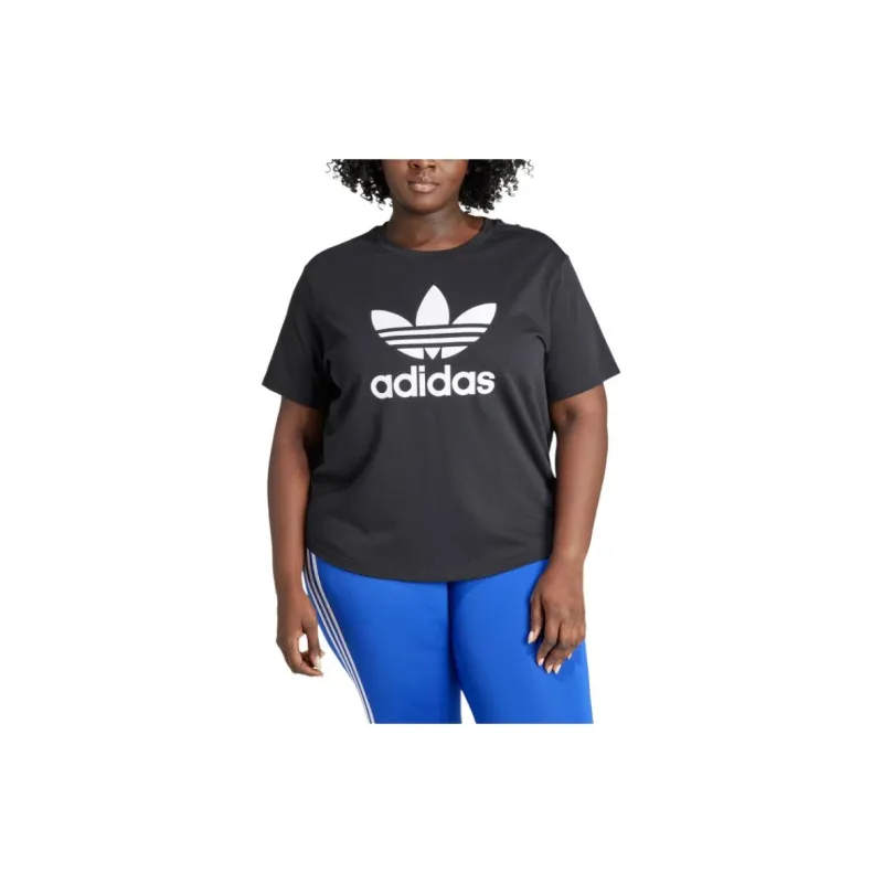 Adidas Originals Adicolor Trefoil Boxy Tee Plus Size-1