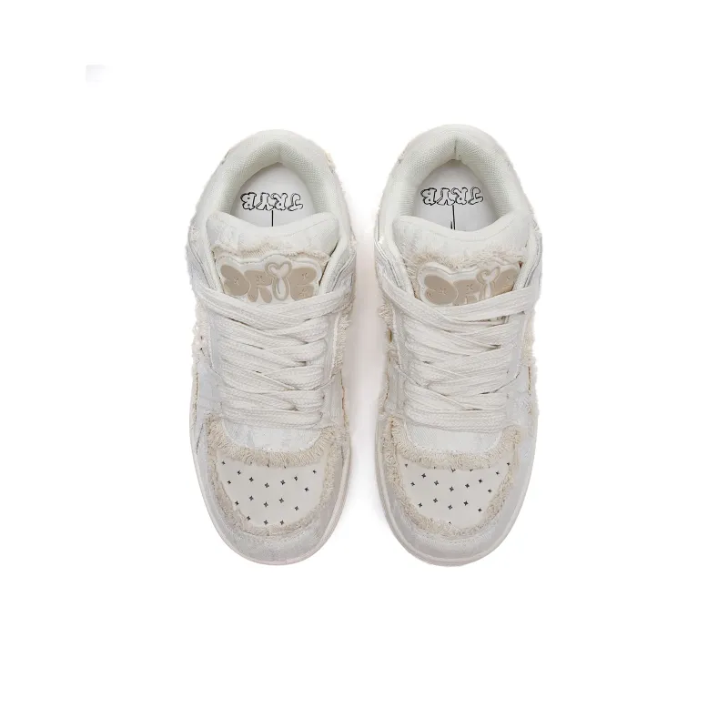 JRYB Low Top Skateboard Shoes Unisex Ecru-4