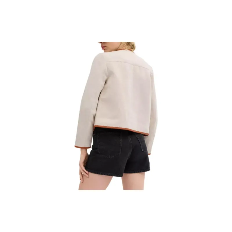 COACH SS24 Jackets Coats Women's Beige-2