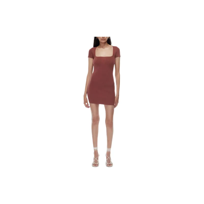 ARITZIA Babaton Emerge Dress Short-Sleeved Dresses Women's Sundried Red-2