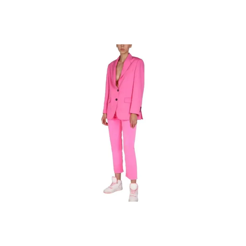 MSGM Single Breasted Long Sleeved Blazer-1