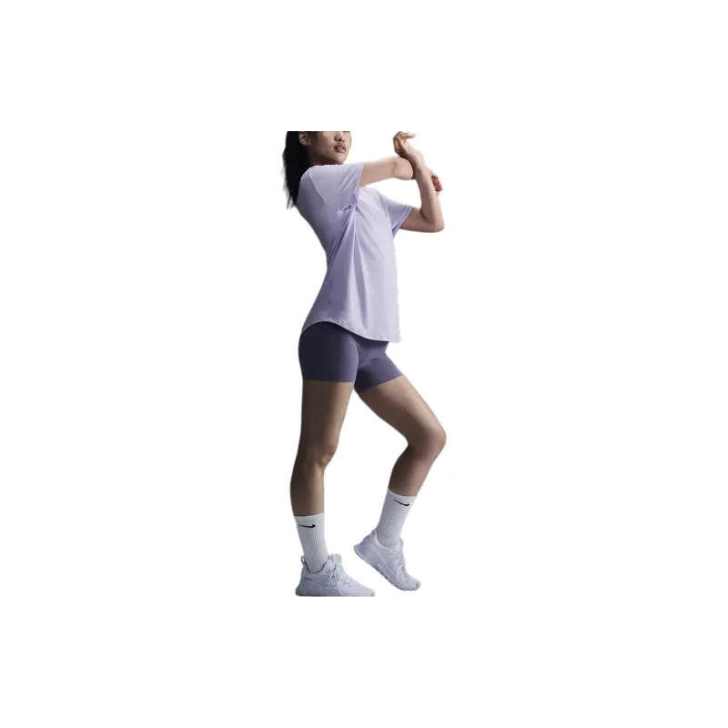 Nike Drop Shoulder Sleeve T Shirt Women's Purple-4