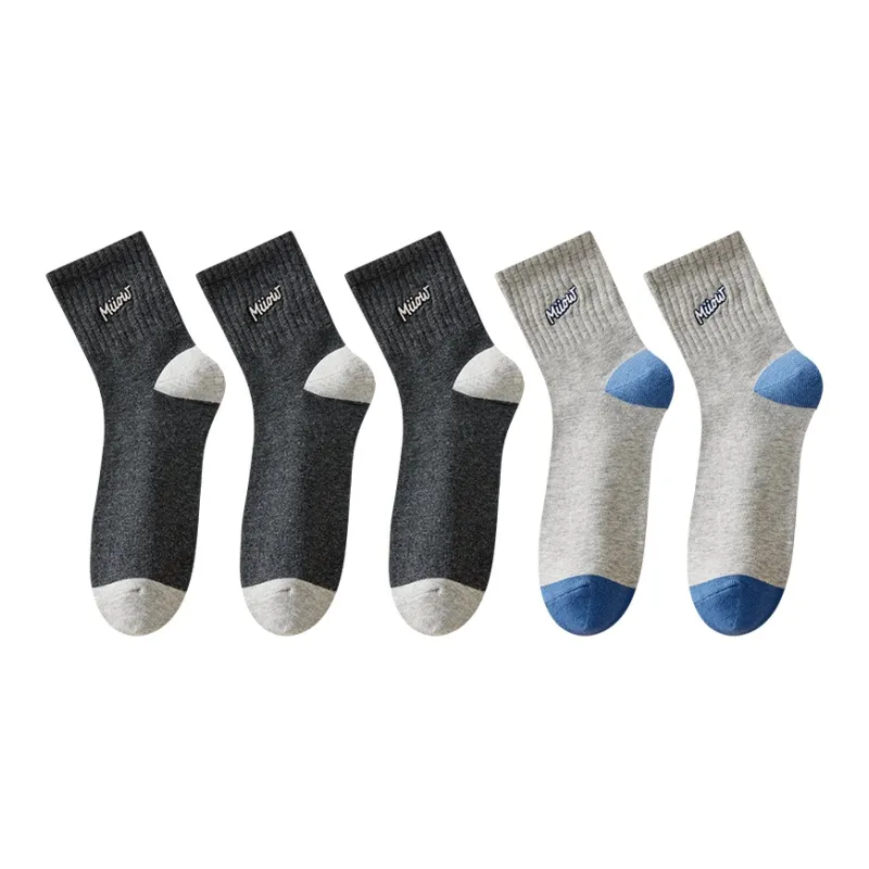 MIIOW Mid Calf Socks Men's 5 Pack-27