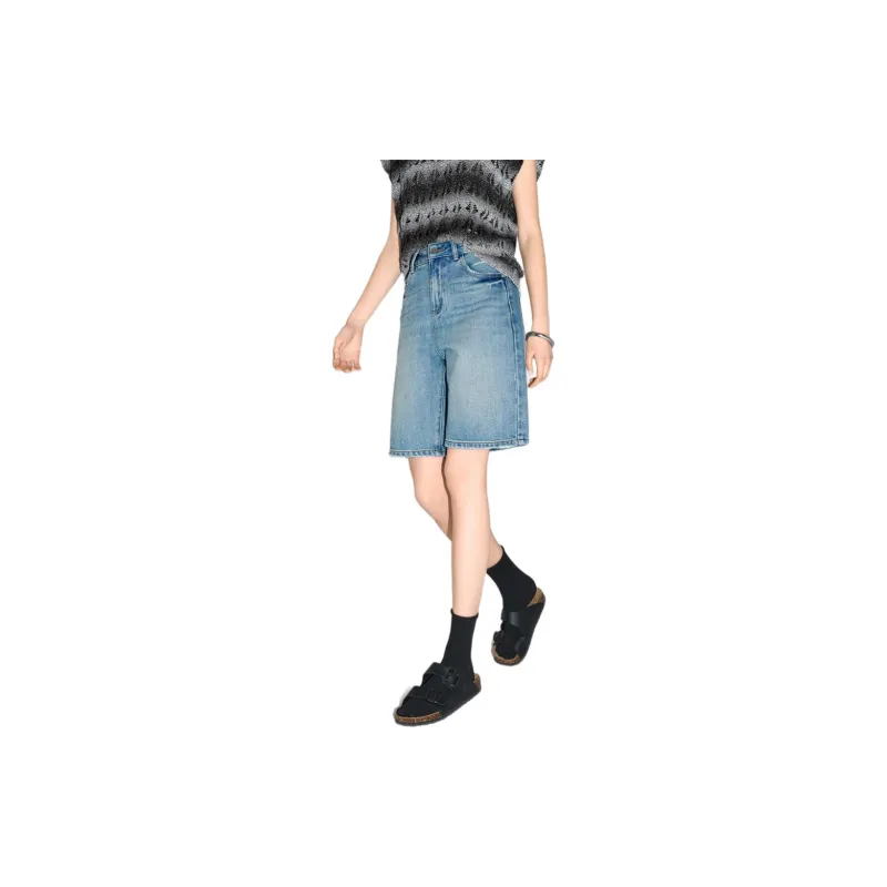 Bethine Denim Shorts Women's Light Blue-3