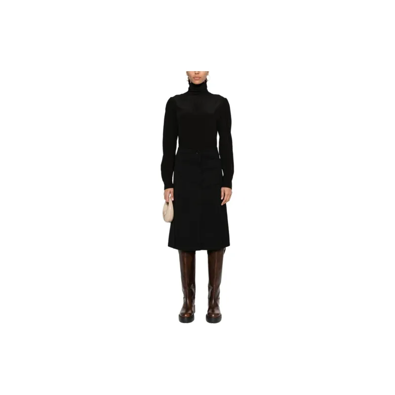 Lanvin Pleated Tailored Midi Skirt-1