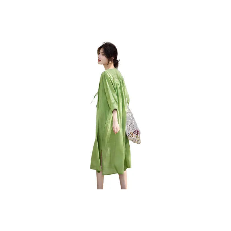 XWI Long Sleeved Dress Women's Green-3