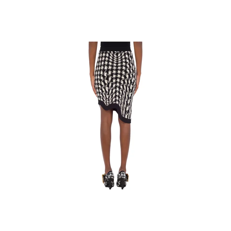 MOSCHINO Casual Long Skirts Women's Black White-2